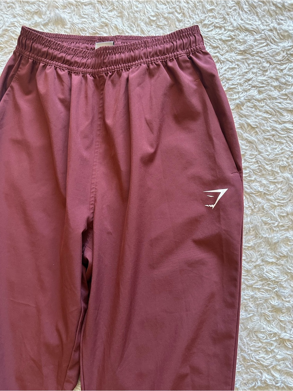 Gymshark Women's Training Woven Joggers B1A1D Cherry Brown Activewear Size XS - Picture 4 of 9